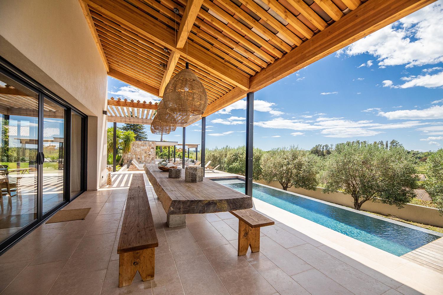 Maison MI, la pergola